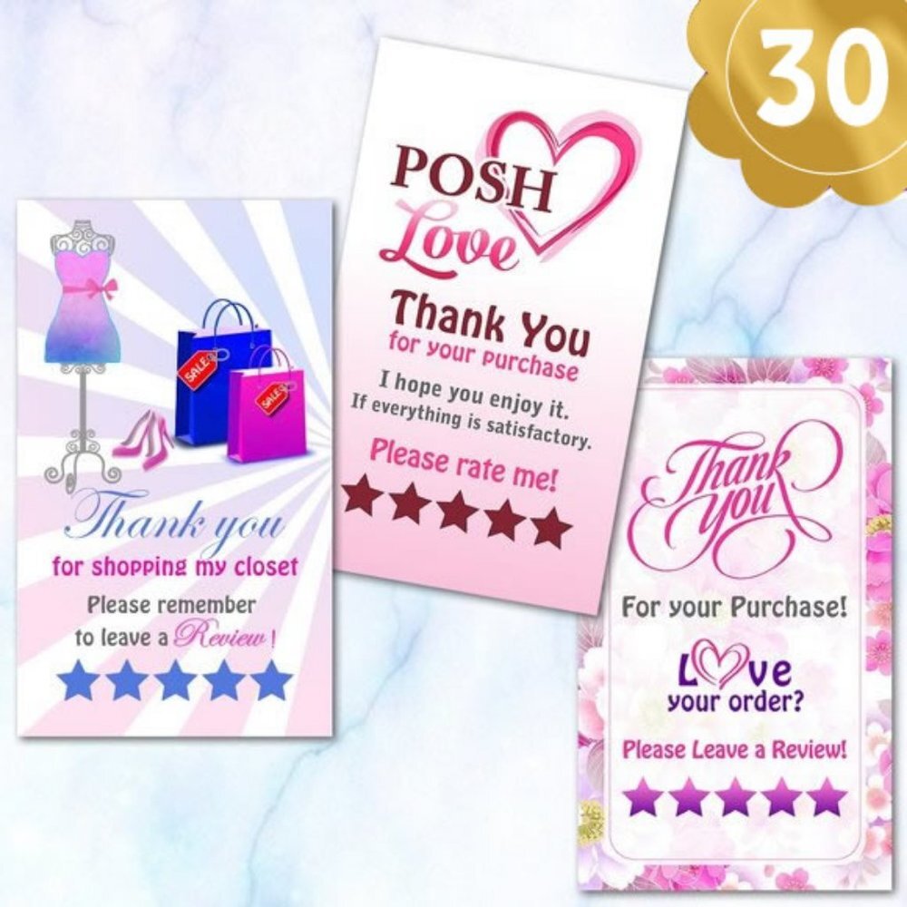 30 Thank you Assorted Cards